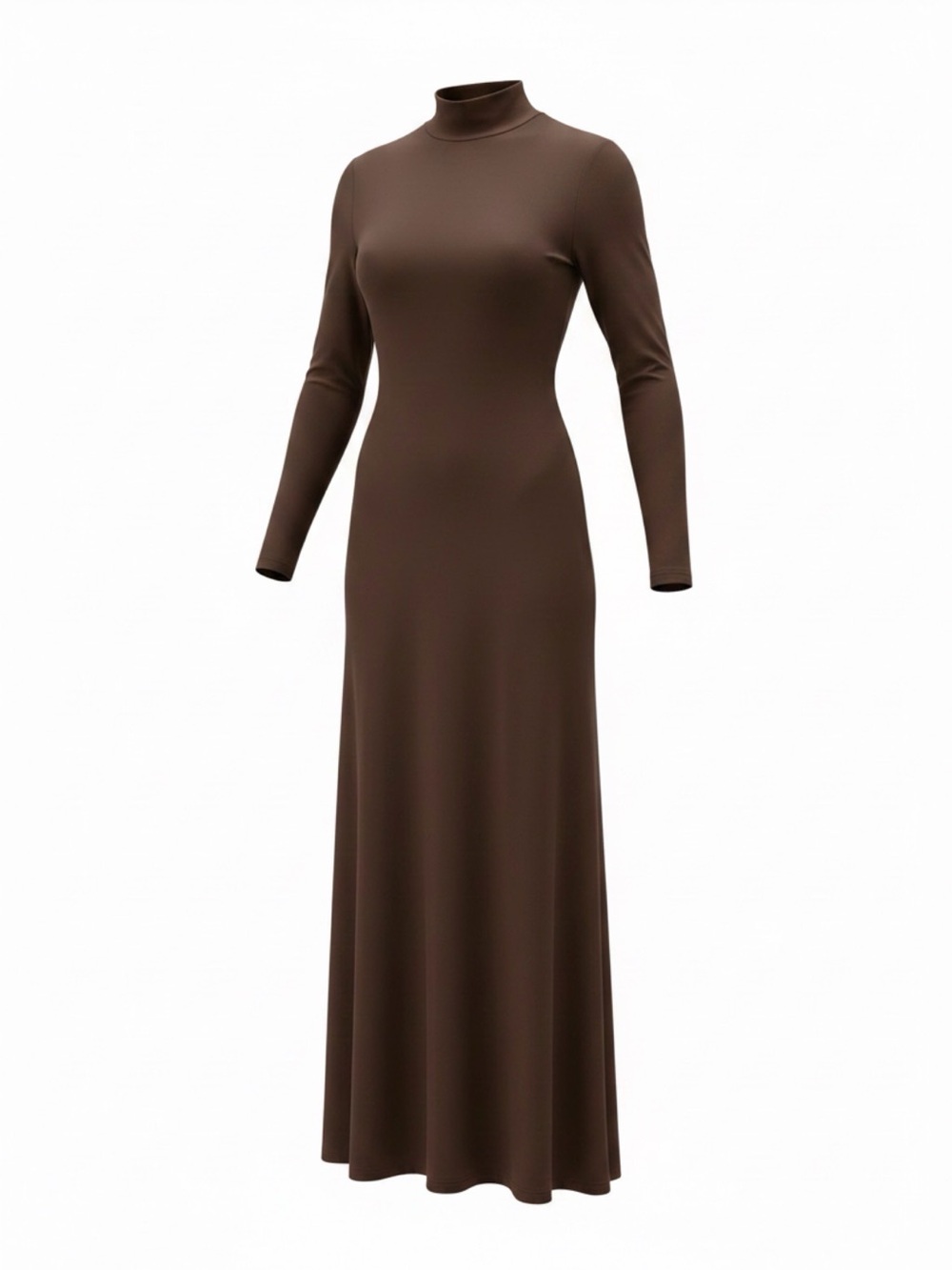 NWT OGL ProWarm Long Sleeves Mockneck Tucks Midi Dress